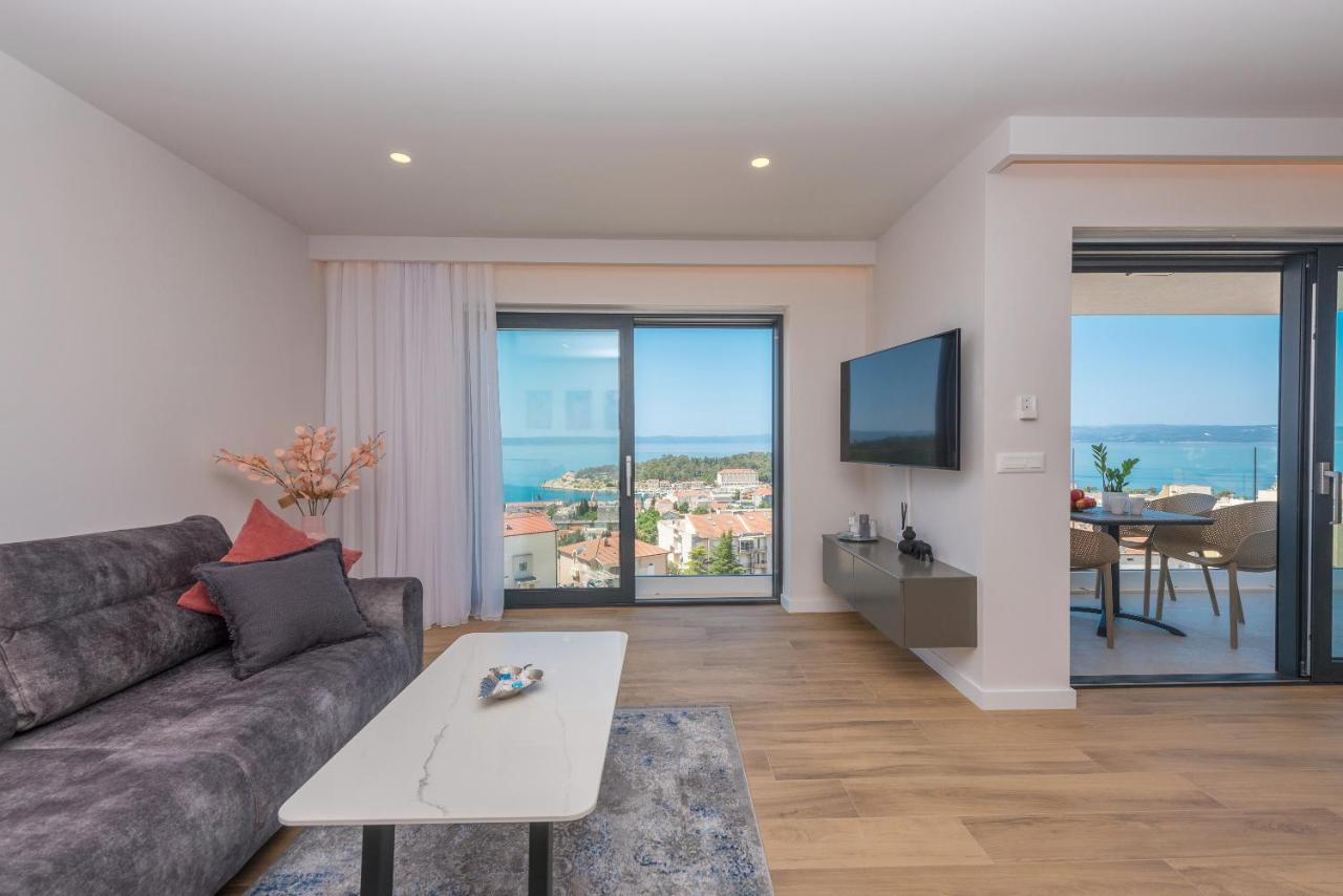 Luxury Adria Sea & City View Apartment Макарска Екстериор снимка